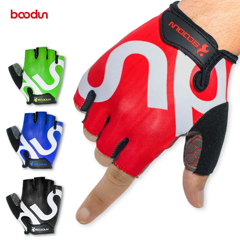 

BOODUN New Summer Men Women Fitness Gloves Half Finger Breathable Elastic Anti-skid Training Body Building Musculation Gloves