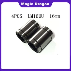 High quality 4 pcs/lot LM16UU 16mm linear ball bearing Linear Bearing 16mm 3d printer parts LM16 cnc parts factory direct