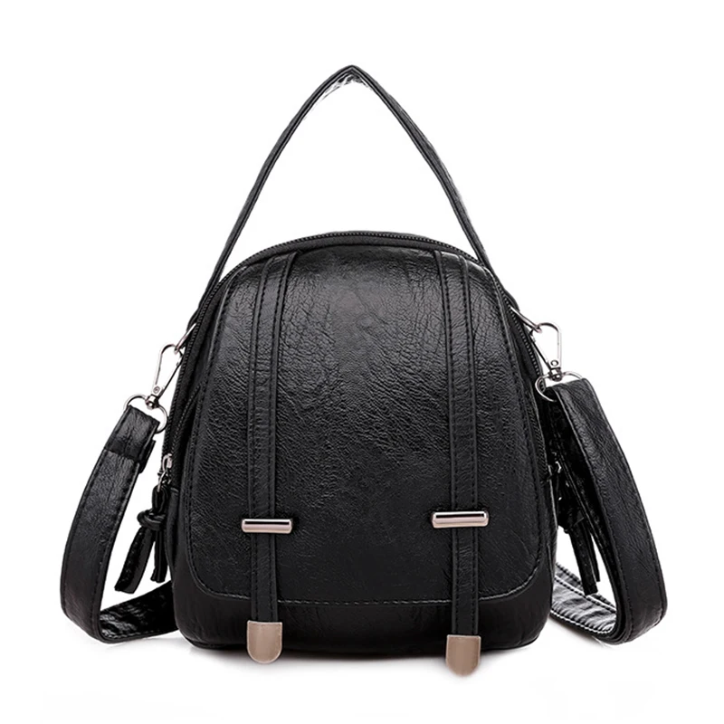 Multifunktionale Weiche PU Leder Kleine Schulter Tasche Für Frauen Vintage Mode Umhängetasche Weibliche Geldbörse Handy Handtasche – Detail 4