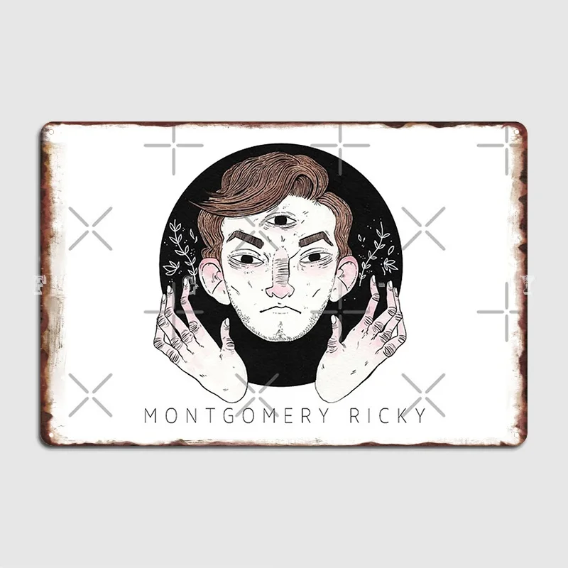 Montgomery Ricky Album Cover White Metal Sign Pub Wall Vintage Wall Decor Tin Sign Poster