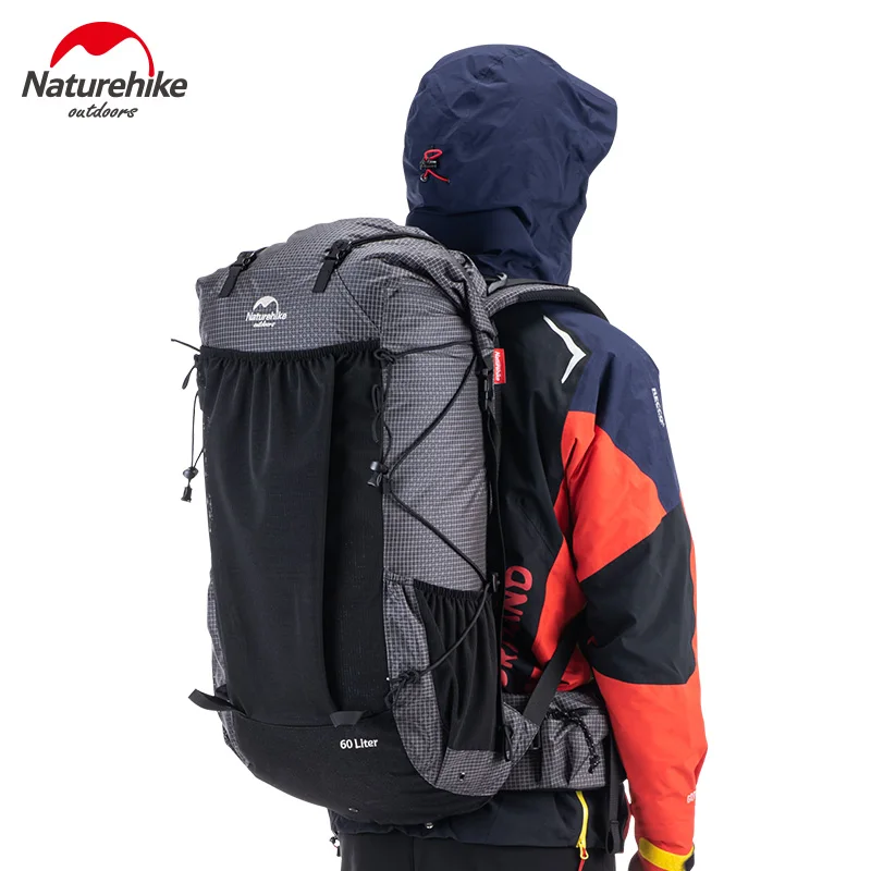 Imagem -02 - Naturehike-mochila de Montanha Ultraleve ao ar Livre Impermeável Alta Capacidade Esportes Escalada Caminhadas Bolsa de Viagem com Capa de Chuva 60 Mais 5l