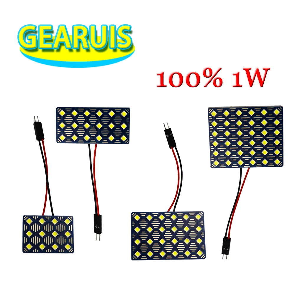 4pcs AC 12V Dome Panel 12 18 24 36 SMD 3030 LED 1W chips 2.76W 2.16W 1.8W Interior Map Roof Reading Woking light lamp 2 Adapter