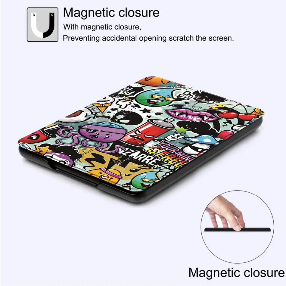 Sanmubaba Cartoon Case For Amazon Kindle Paperwhite 4 10th Generation Cover 2018 Slim PU Leather Smart Cover Protective Shell