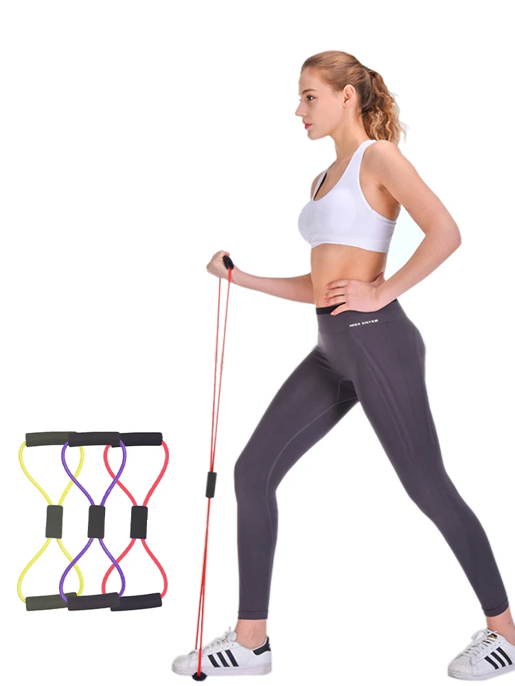 Fitness Equipment Resistance Exercise Bands Elastic Pull Rope Yoga Gym Women Home Bodybuilding Training Sports Tension Rope