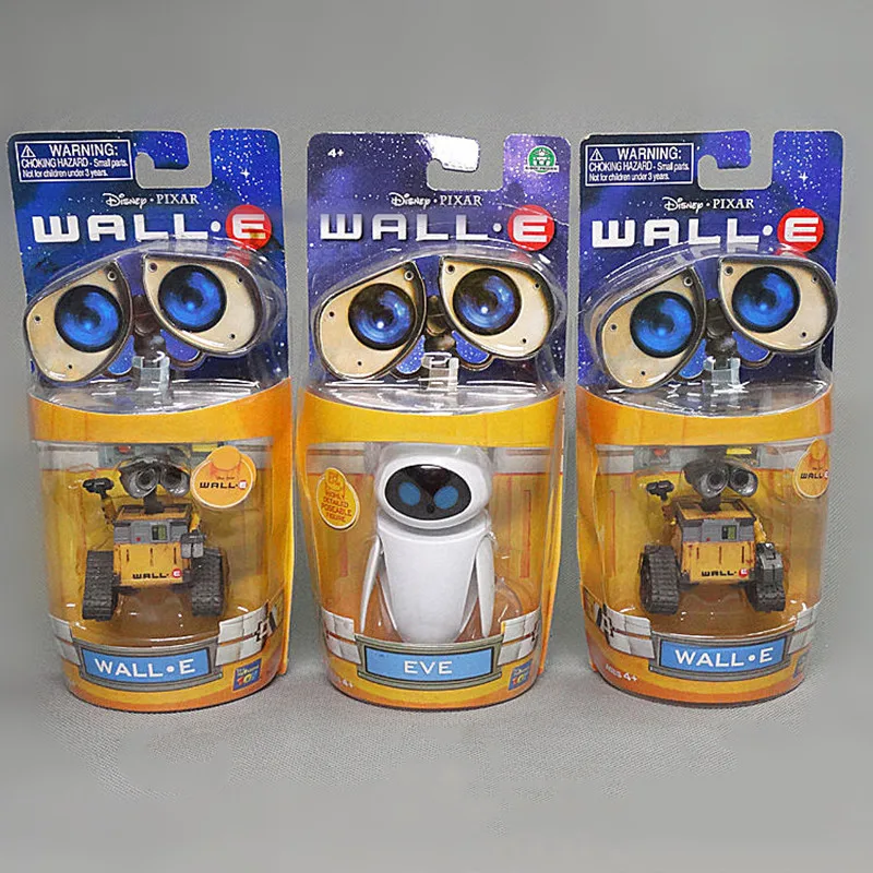 壁-eロボットwall-e-イヴpvcアクションフィギュアコレクションモデルのおもちゃ人形6センチメートル-10センチメートル3ピース-ロット