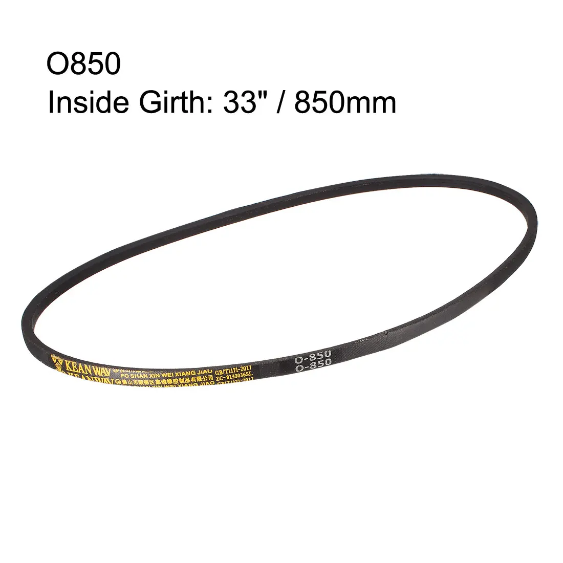 uxcell O850 Drive V-Belt Girth 850mm Industrial Power Rubber Transmission Belt