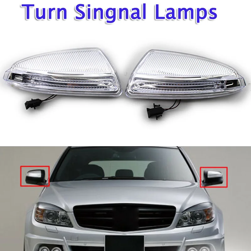 Car Left+Right LED Rearview Mirror Turn Signal Light for Mercedes-Benz Viano VITO W639 W204 S204 A2048200721 A2048200821