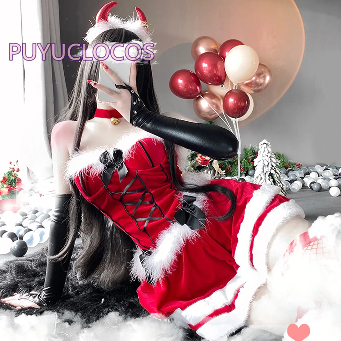 

Women Christmas Xmas Sexy Lady Santa Claus Cosplay Costume Sexy Lingerie Winter Red Dress Devil Uniform