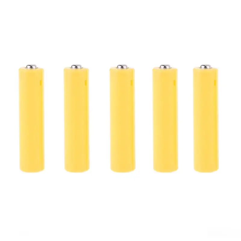 5Pcs AA AAA Size Dummy Fake Battery Setup Shell Placeholder Cylinder Conductor