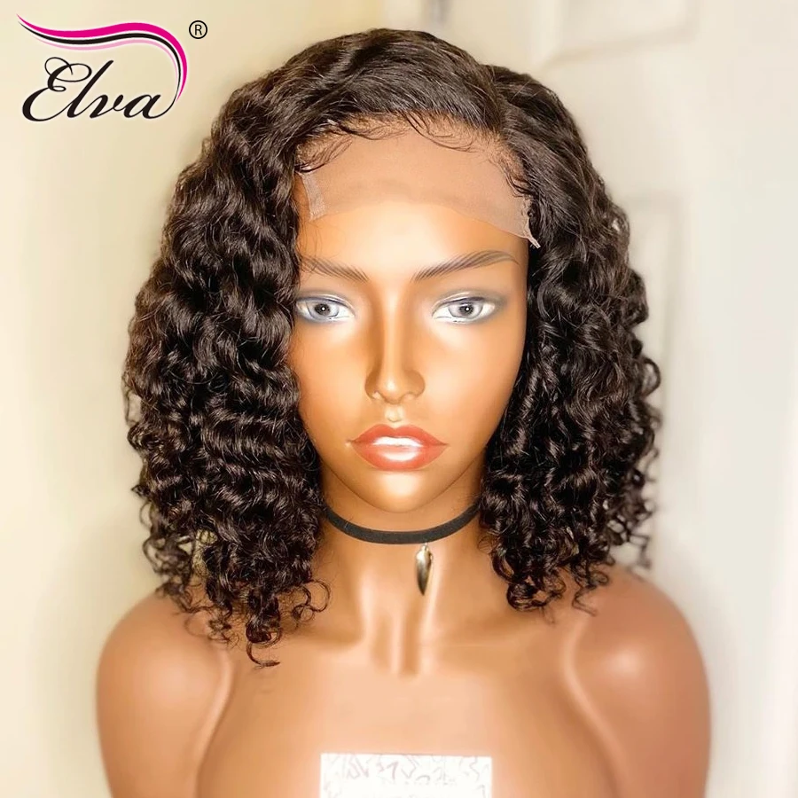 

Elva Short Bob Wigs For Women Pre Plucked 13x6 HD Lace Front Human Hair Wigs For Women Transparent Glueless Wig Frontal Wigs