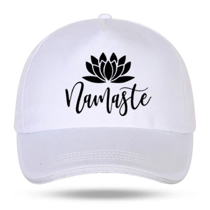 Men Women Namaste Flower Print Vegan Plant Lover Gift Funny Baseball Caps for Hip Hop Cotton Trucker Cap Bone Dad Hats