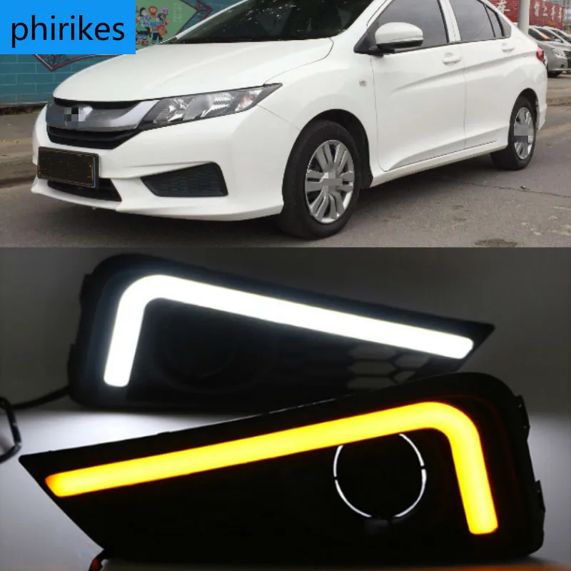 

For Honda City 2015 2016 No-error Daytime Running Light LED DRL Fog Lamp Driving Lamp Car Styling