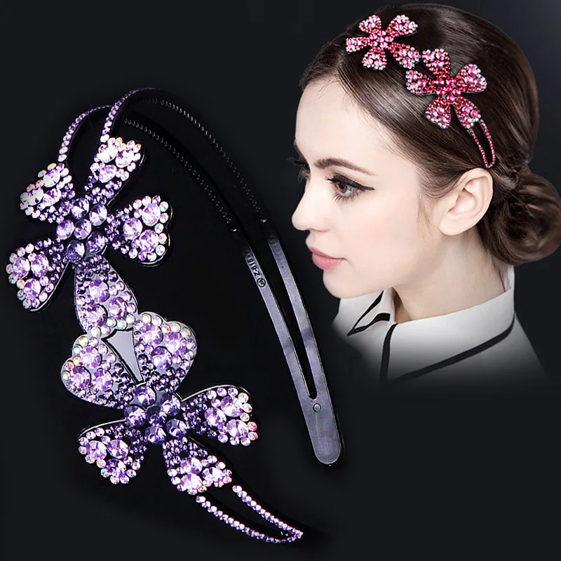 New Fashion Hot Sale Wild flower Pearl luxurious Rhinestone  Headband Hairband for Women Girl Hair Accessories Headwear