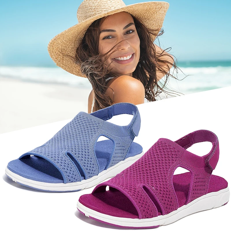 2021 Women Sandals Plus Size 43 Wedges Ladies Sandals Soft Bottom Platform Casual Female Beach Shoes Dropshipping