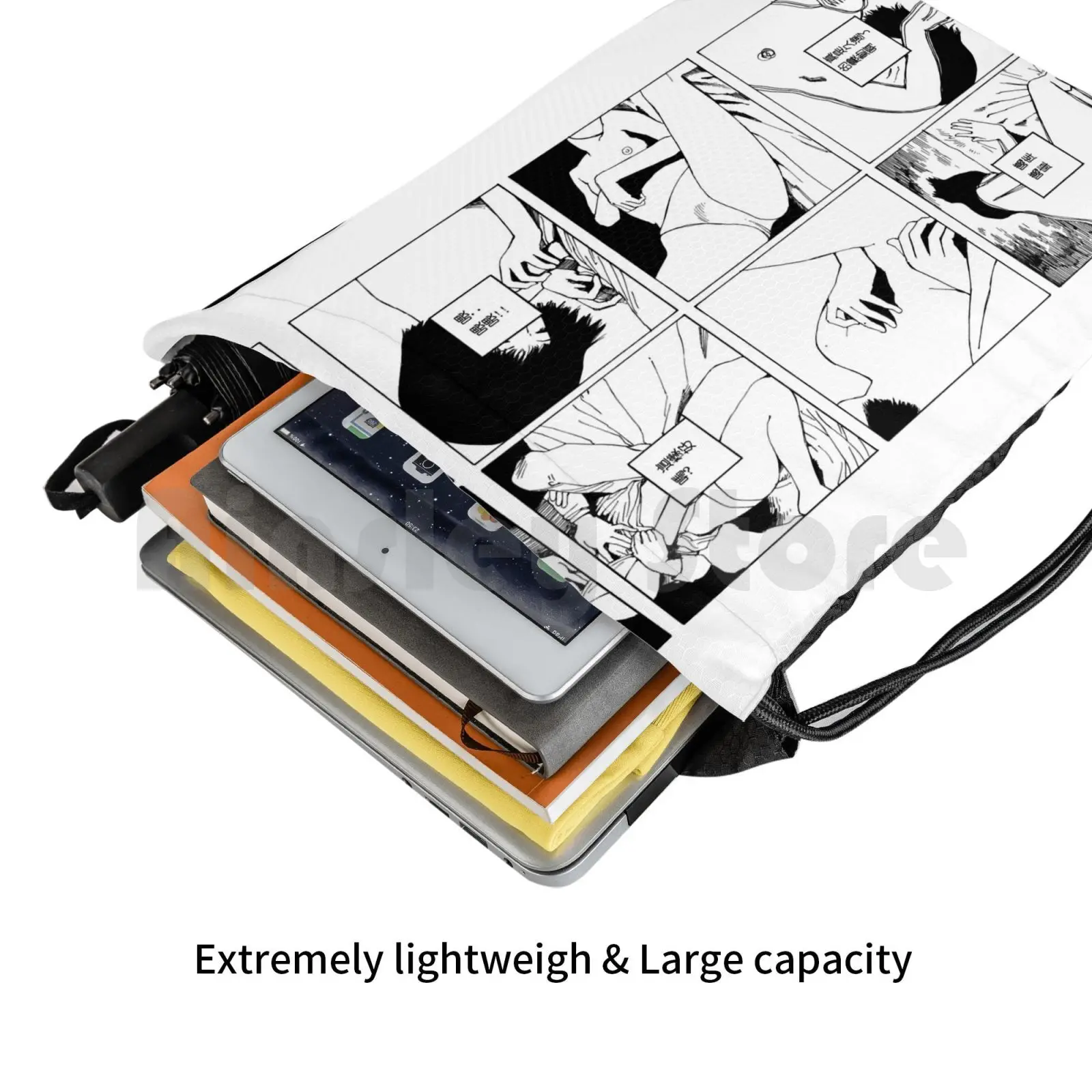 الرقابة على ظهره الرباط حقيبة ركوب تسلق حقيبة قاعة رياضة Vaporwave مانغا أنيمي Sadboys Yung Lean Trap Junji Ito