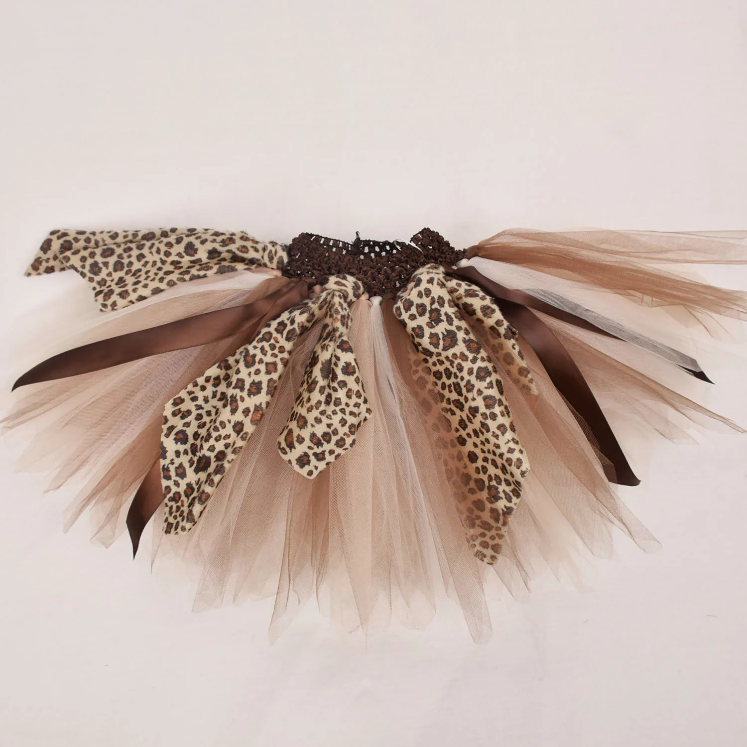 Baby Girls Wild Fluffy Tutu Skirt Baby Birthdays Party Costume Leopard Tulle Tutus Brown Skirts Photo Props