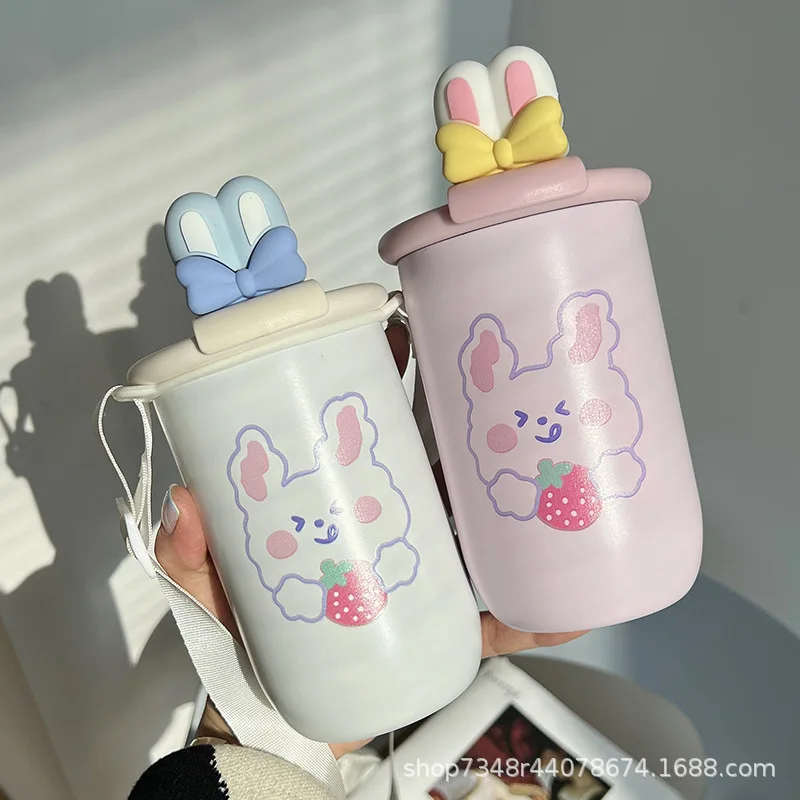 

Thermos mug female cute new large-capacity portable coffee cup special mug for students and children to go to school male