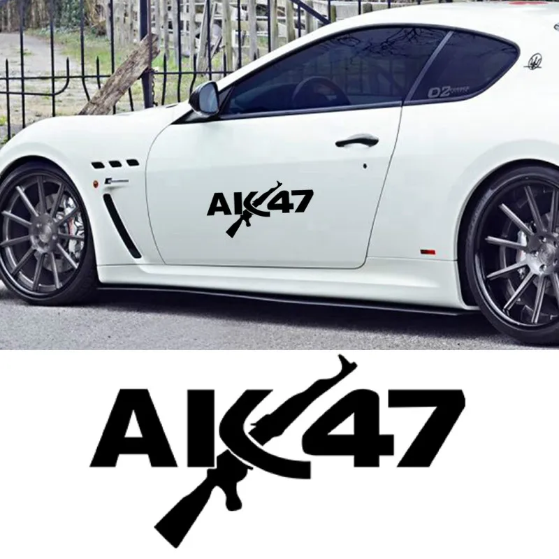 

Hot Reflective AK 47 Cartoon Graffiti Car Sticker Styling Creativity Cover Scratches Waterproof Bumper Decals PVC