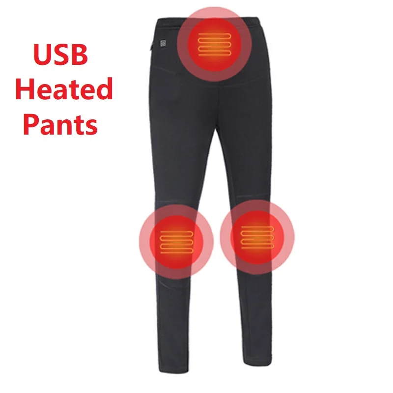 Winter Verwarmde Broek Zelf Verwarming Broek Outdoor Wandelen Warm Slim Usb Trekking Skiën Elektrische Thermische Broek Vrouwen Mannen PT-507