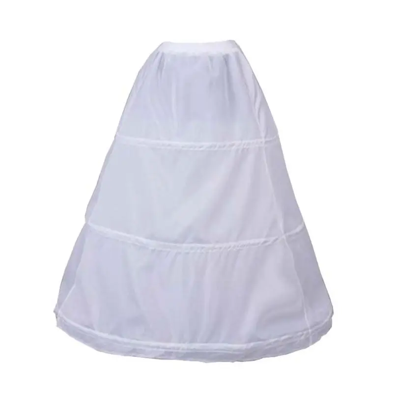 3 Hoops Elastic Waist Yarnless Pettiskirt Bridal Wedding Dress Skirt Lining Women Party Prom Costume Skirts Petticoat