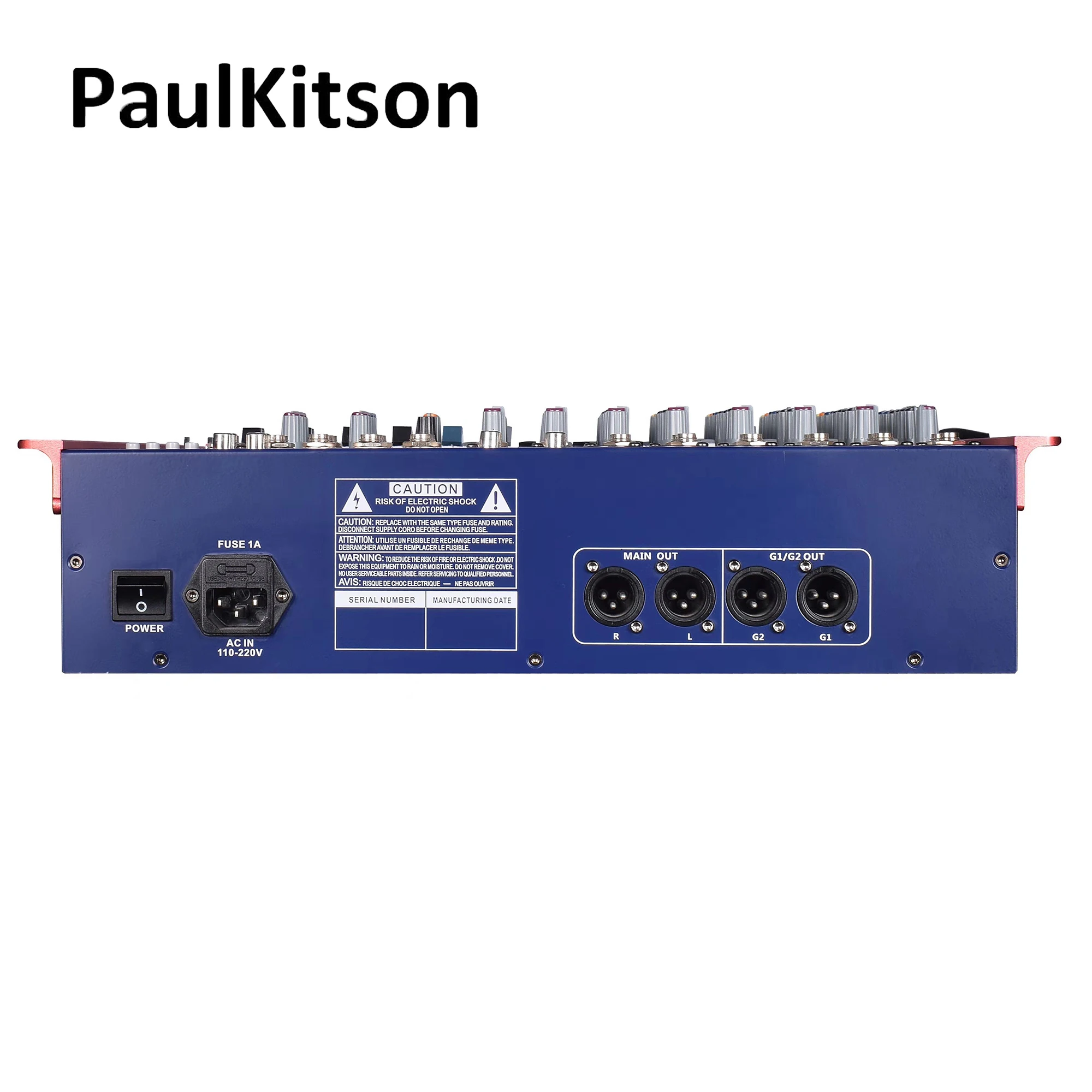 Микшерная консоль Paulkitson TD12 профессиональный звуковой микшер, 12 каналов, диджейская студийная Миксер с питанием, аолификатор 48 В, Phantom