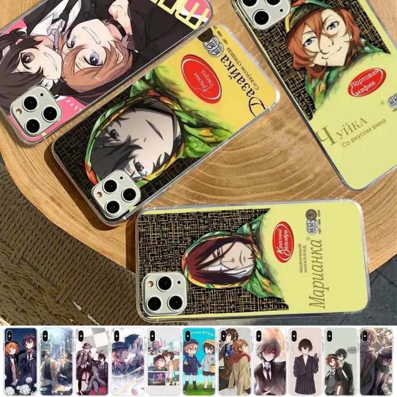 MaiYaCa Bungo Stray Dogs Twin Dark Osamu Dazai Phone Case for iphone 13 11 12 pro XS MAX 8 7 6 6S Plus X 5S SE 2020 XR case