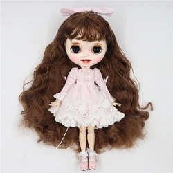 ICY DBS Blyth Doll Licca Body Lace Dress Bow Knot Pink Green Princess Suit Anime Outfits