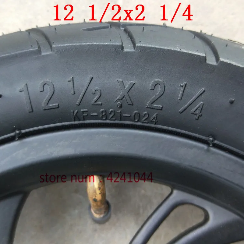 Motorcycle accessories 12 1/2X2 1/4 Wheel Tire & Inner Tube  Rim Set  fits electric scooters E-bike folding bicycles