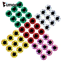 Bimoo 100 Uds 2D plantillas de Metal señuelo DIY ojos holográficos pesca plana ojos de mosca pegatina para cebos de señuelo de pesca de Jigging lento 3mm-12mm