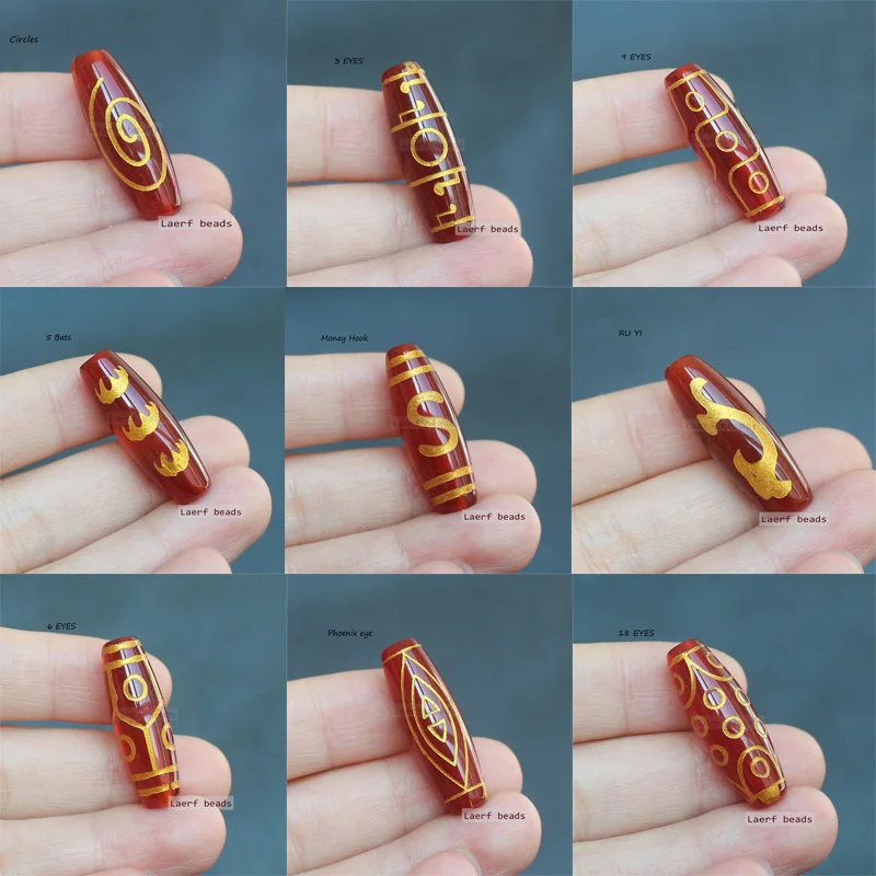 1pcs ,30mm Red Gold Ancient Tibet Dzi agates Beads ,Many pattern can pick ,For DIY Jewelry Making, pendant,necklace