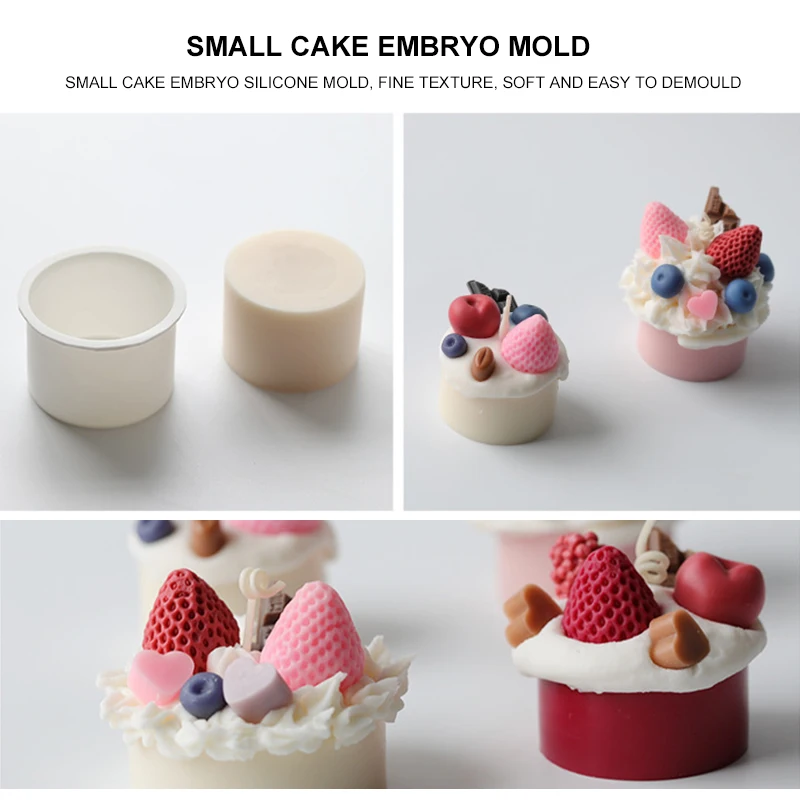 Small Cake Mold for Candle Making, Handcraft Soap Making Tool, DIY Scented Candles Silicone Mould, Crystal Epoxy Decor Mold