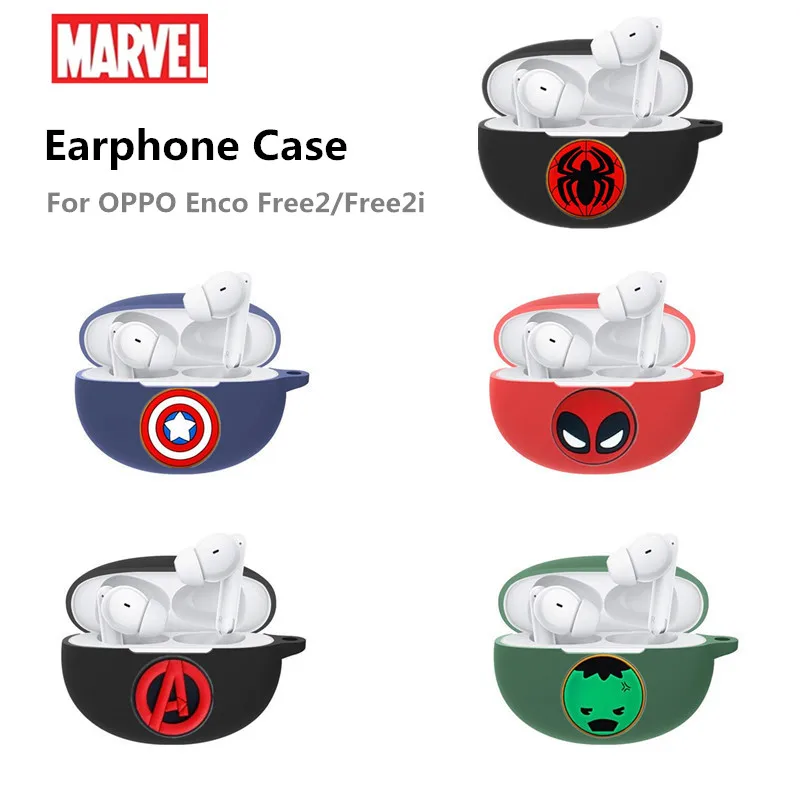 غلاف سماعة أذن من السيليكون الناعم الكرتوني مع خطاف ، سماعة رأس لاسلكية بلوتوث ، غطاء واقي لـ OPPO Enco Free2 2i 3