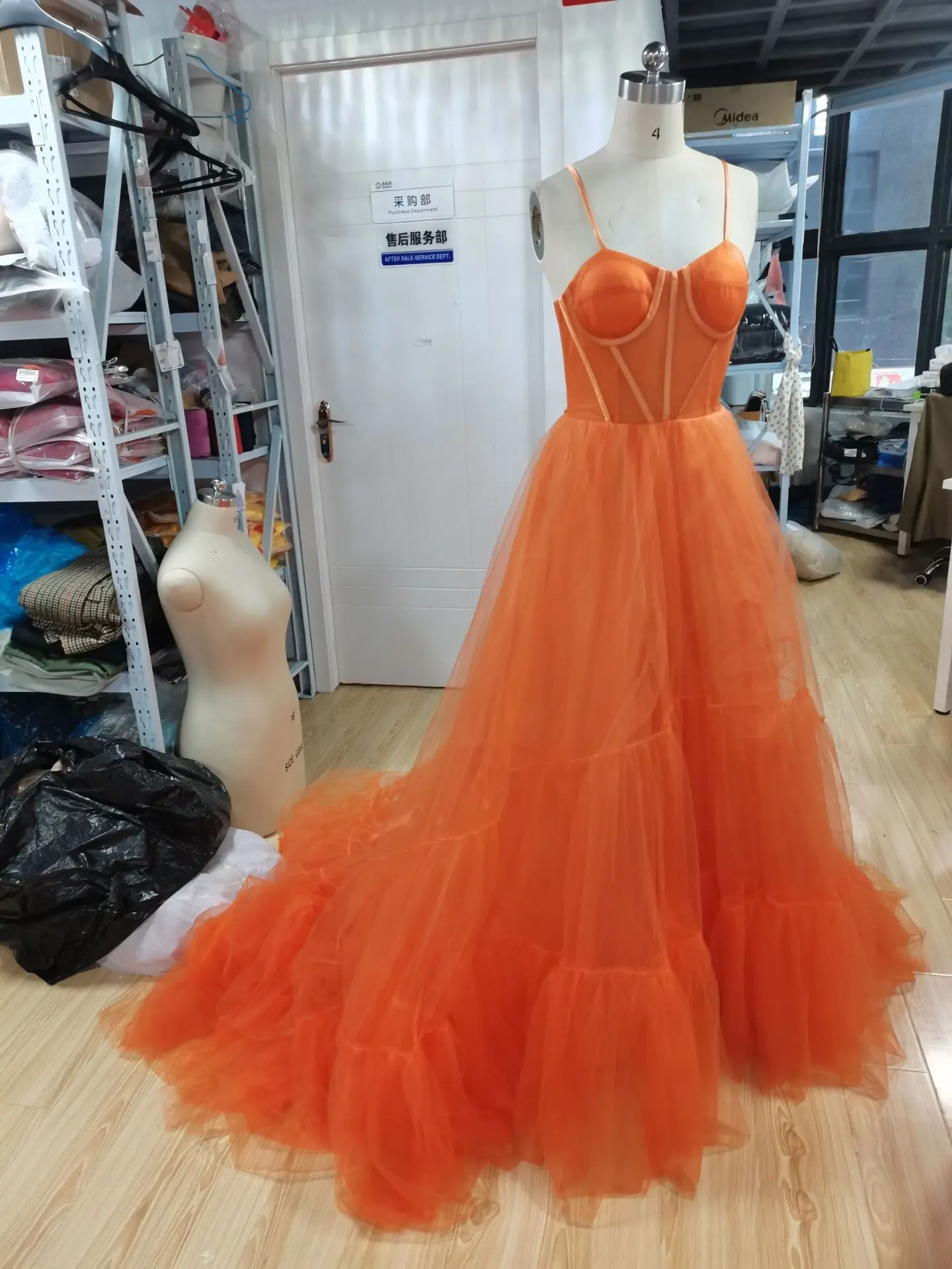 Real Images Orange Prom Dresses Sexy Robes for Photo Shoot or Baby Shower Custom Made Maternity Robes Photoshoot Fluffy Robe