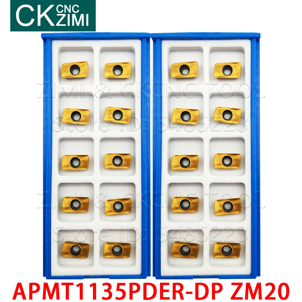 10PCS APMT1135PDER-DPคาร์ไบด์มิลลิ่งใบมีดPVD Face Milling Cutter APMT 1135 PDER IndexableกลึงCNCเครื่องมือ