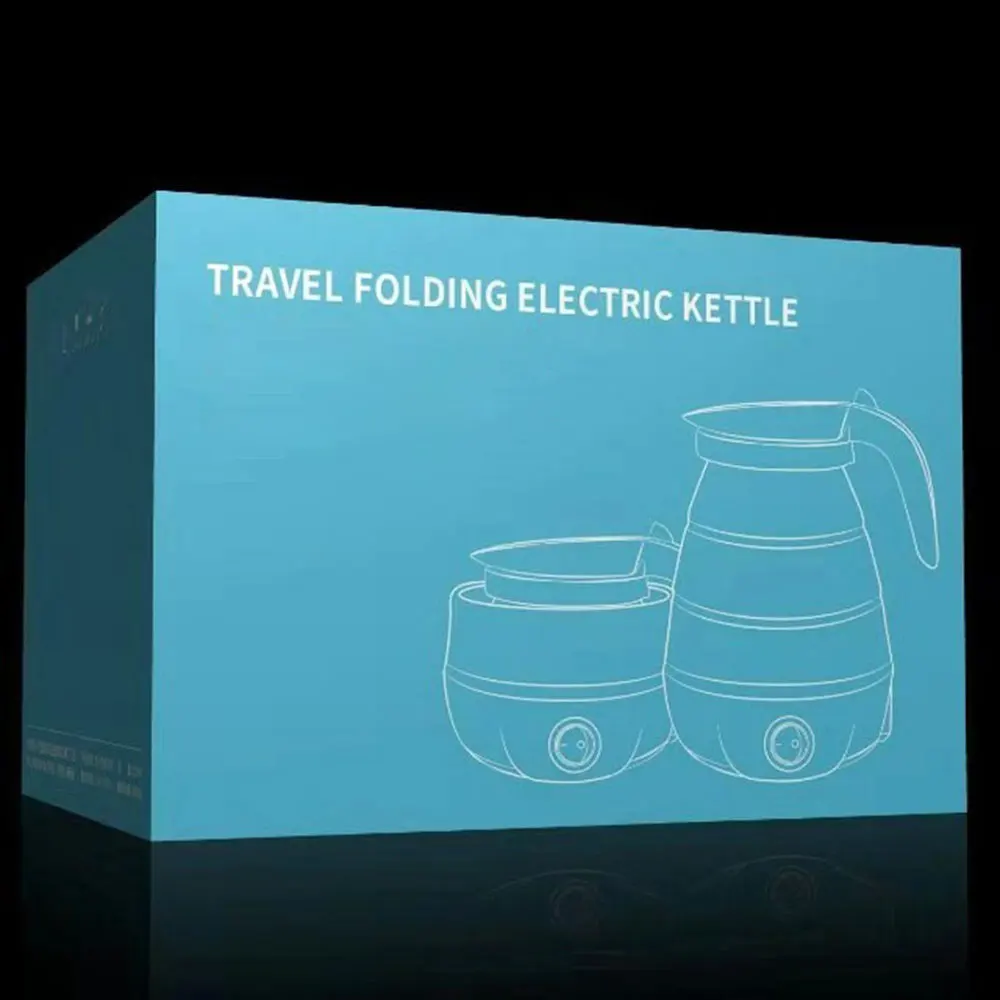 Bepergian Ketel Lipat Listrik Silikon Lipat Ketel Air Kompresi Bocor Bukti Portabel Mini Ketel 600Ml Rumah Tangga