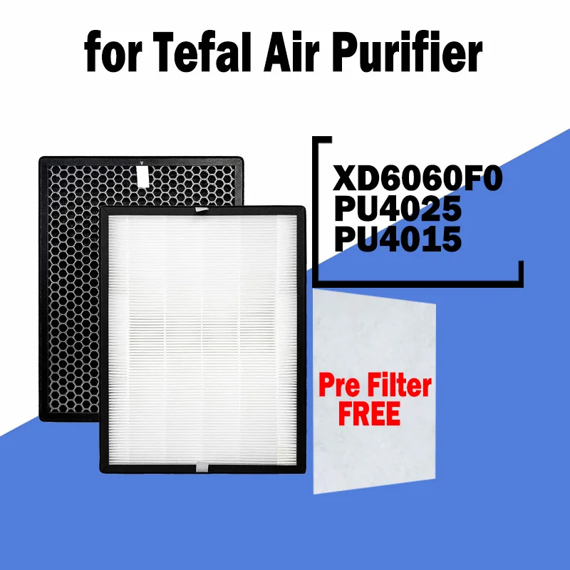 Tefal Air Purifier XD6060F0 PU4025 PU4015 Air Filter Heap Filter Activated Carbon Filter Air Fresheners Room Deodorizer for Home