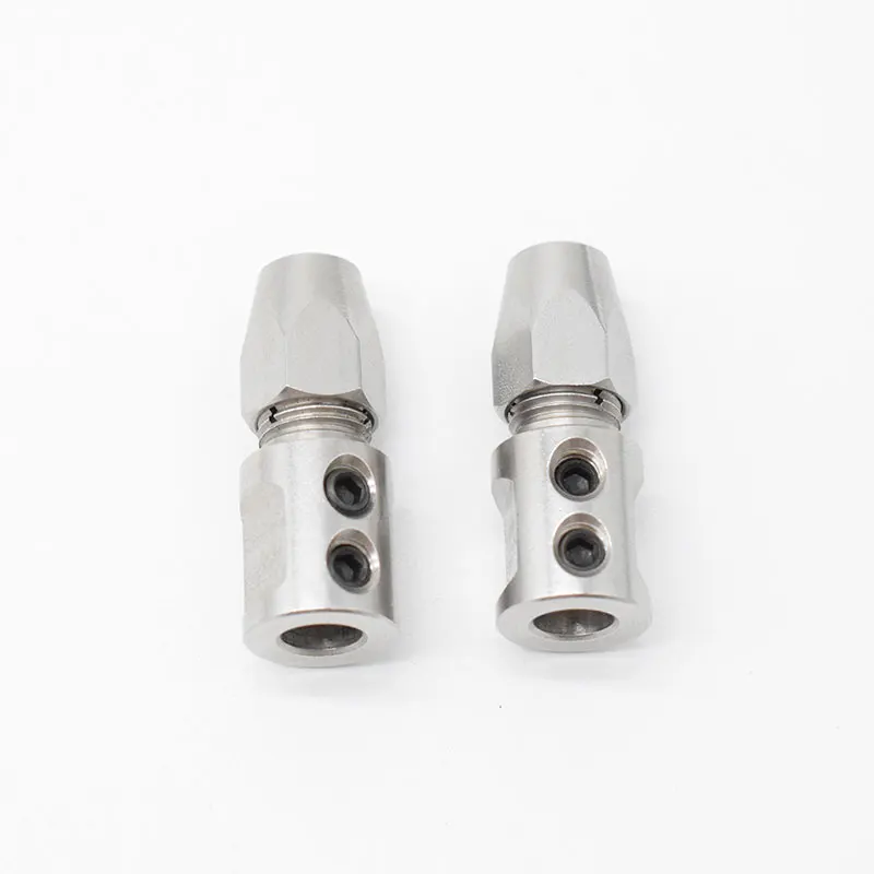 Rc Boat Flexible Coupling CW/CCW Soft Shaft Lock 6mm to 4.76mm Flexible Collet Coupler Fits For 6mm Motor Shaft and 4.76mm Flex