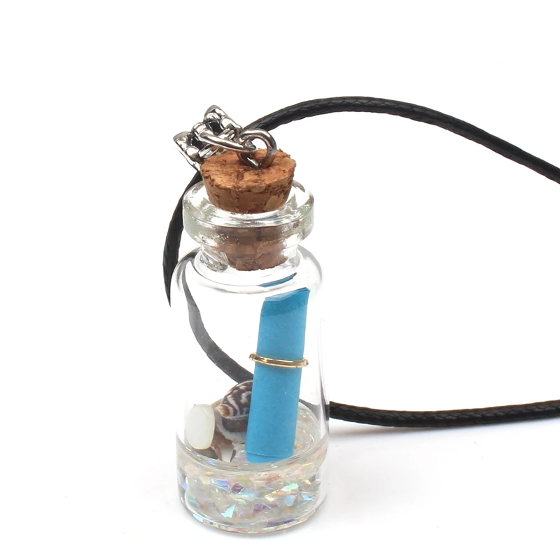 Nuovo amante creativo che desidera bottiglia colorata Drift Bottle collana catena regolabile ragazza, miglior regalo di compleanno