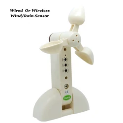 12V Wired or Wireless Wind Sensor Rain probe Detector Weather Sensor Transmitter Compatible with Smart Tuya Switch in our store