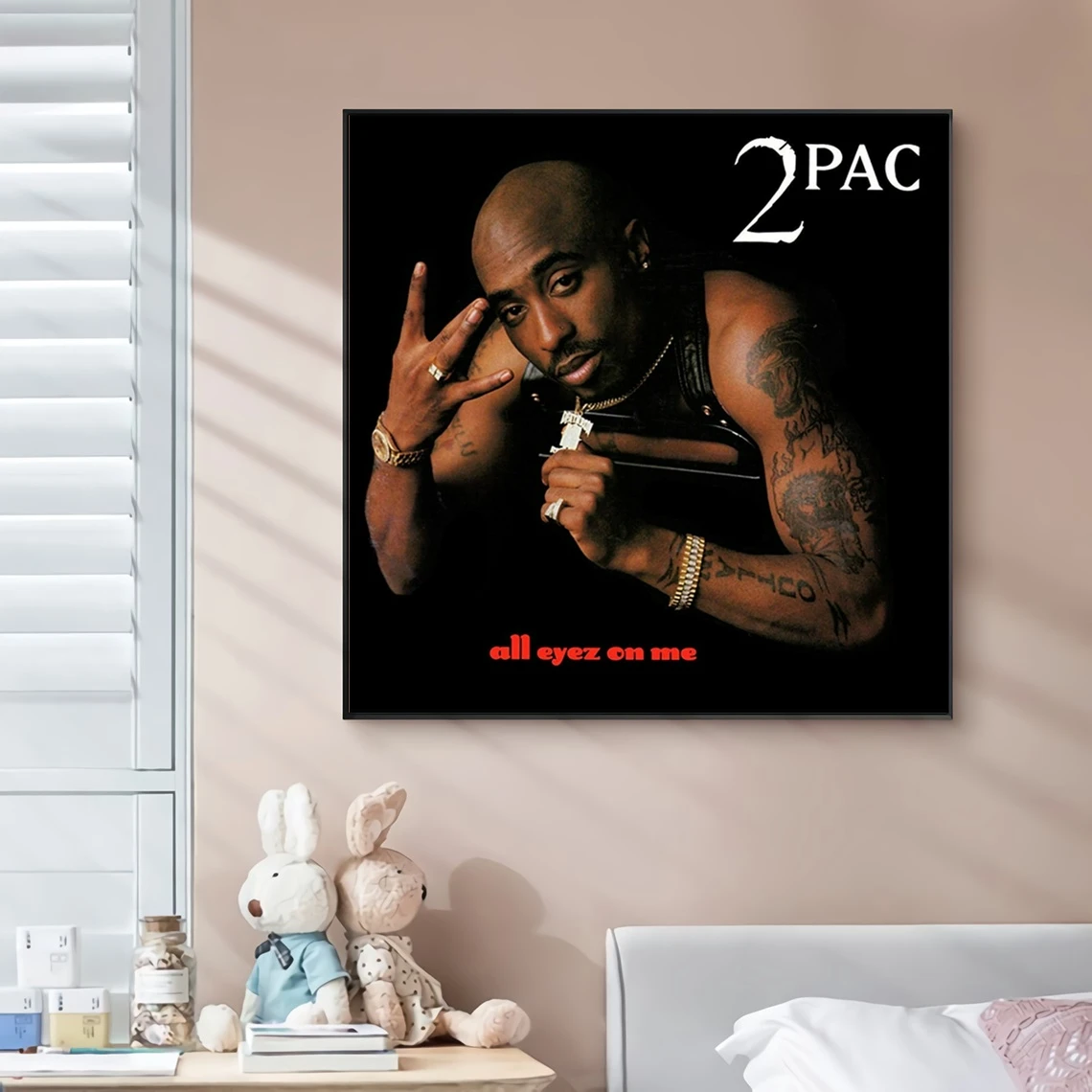 Tupac Shakur 2pac Music Album Canvas Poster Hip Hop Rapper Pop Music Star Wall Painting Art Decoration (No Frame)