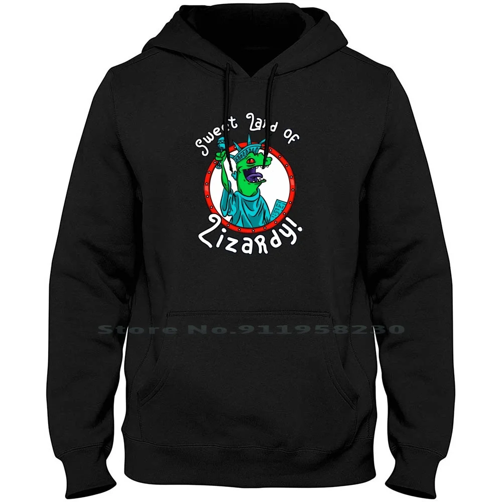 Sweet Land Of Lizardy Hoodie Sweater 6XL Big Size Cotton Popular Seller Lizard Design Trend Sweet Sign Logo Land Joke Art End