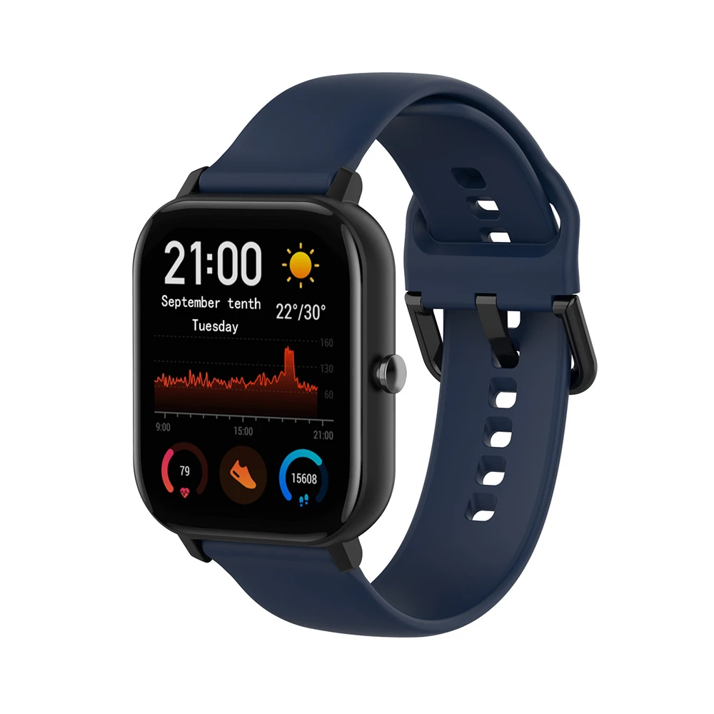 Ремешок силиконовый для Amazifit GTS, спортивный сменный Браслет для amazifit GTR 42 мм, l s, 20 мм