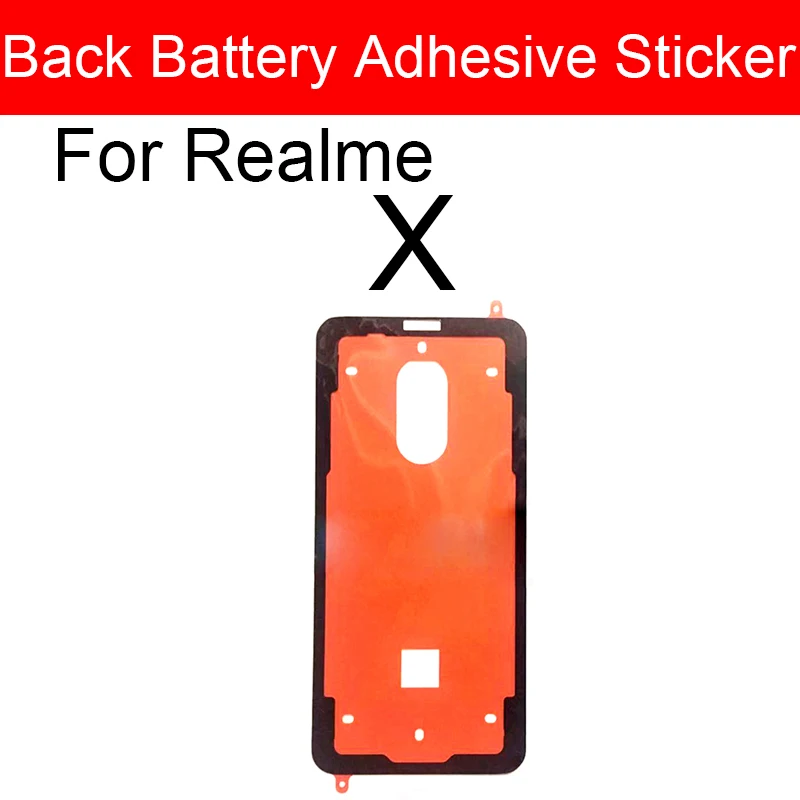 1pc For Realme  X X2 X7 X50 Pro X3 Super Zoom V11 Back Battery Housing Cover Sticker Adhesive Adhesive Sticker Glue Parts