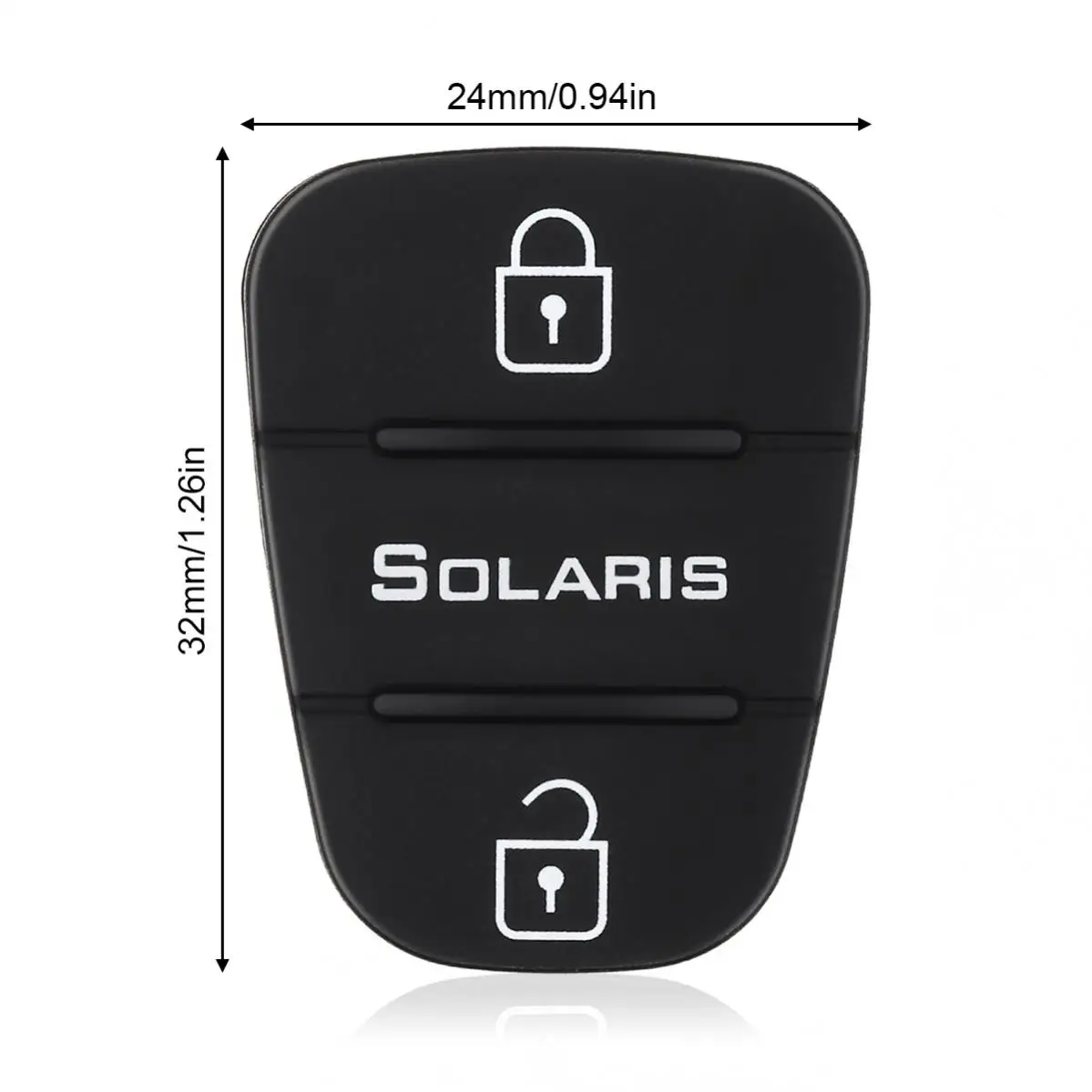 Reemplazo de almohadilla de goma de 3 botones, compatible con Hyundai Solaris Accent, Tucson Fit, Kia Rio Flip Remote Car Key