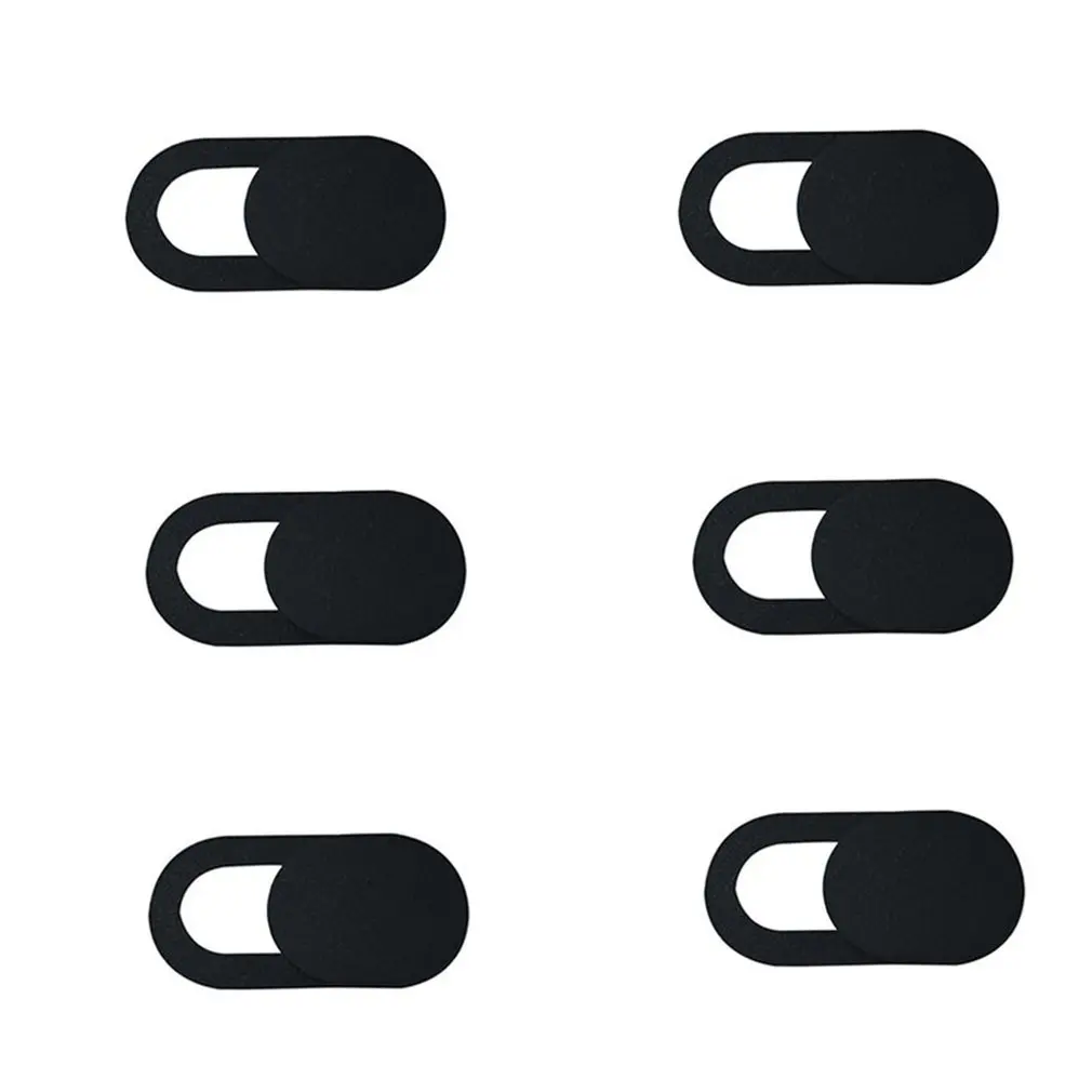 6pcs WebCam Cover Shutter Magnet Slider Universal Antispy Camera Cover For Web Laptop for Macbook Tablet lenses Privacy Sticker