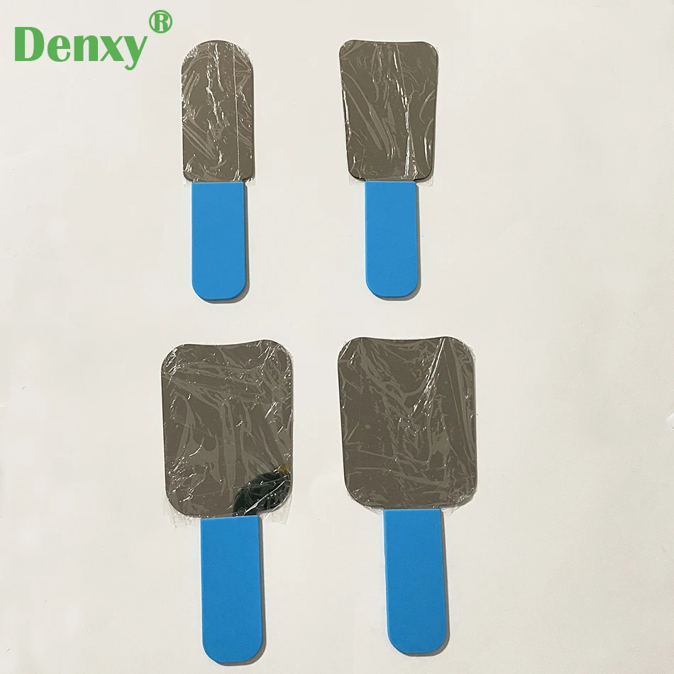 1set/4 pezzi A + fotografia di specchio dentale Denxy di qualità con manico specchi A doppia faccia strumenti dentali materiale dentale