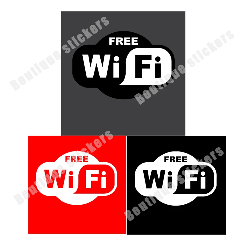 

Wifi Free Sticker Decals Internet Logo Cafes, Bars, Clubs, Offices, Shops, Coffee Covering Scratches, Waterproof and Sunscreen