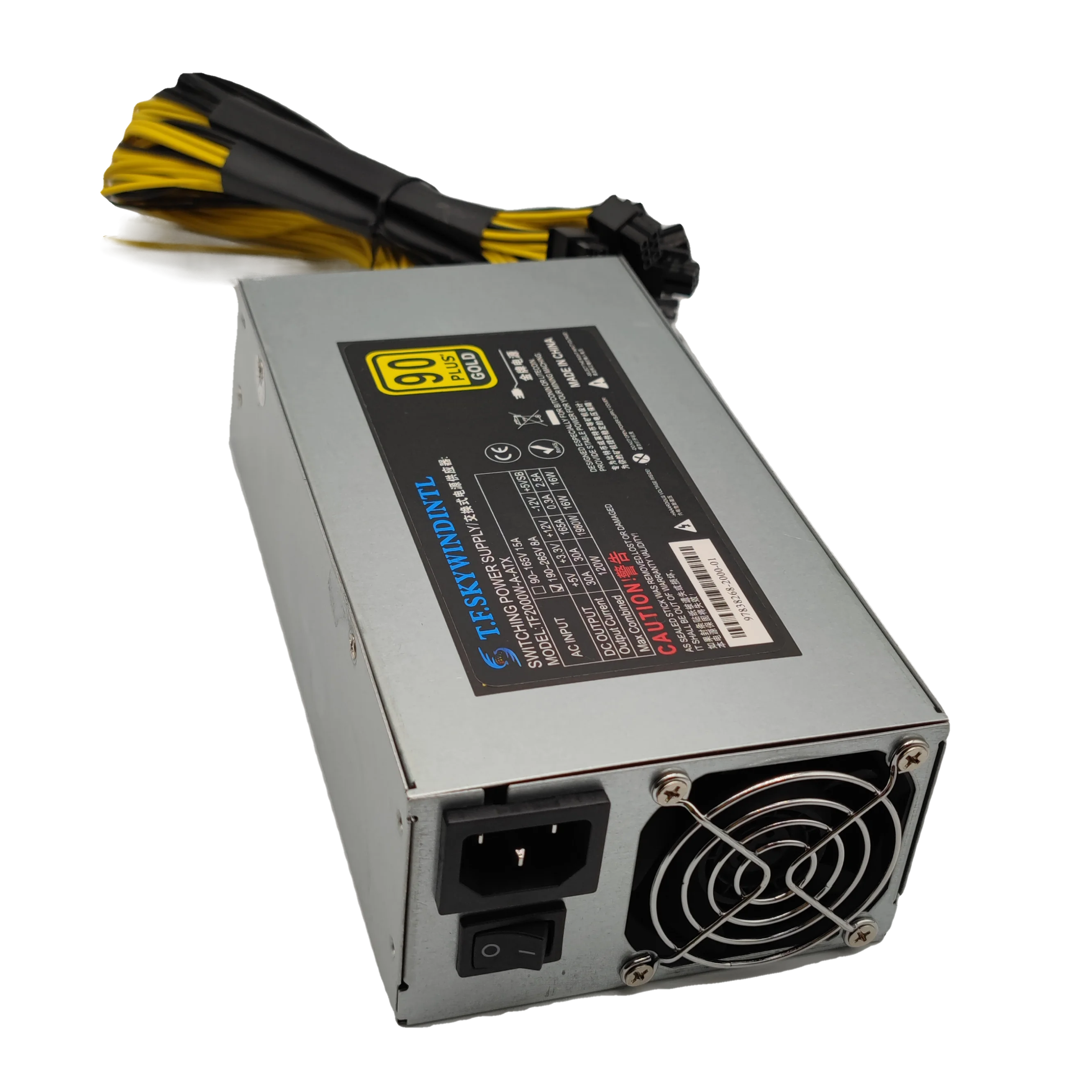 2000W PSU Antminer Bitmain 2000w Power Supply 6PIN Antminer T9 ETH PSU antminer S9 S7 L3 BTC LTC DASH 1800W miner power supply