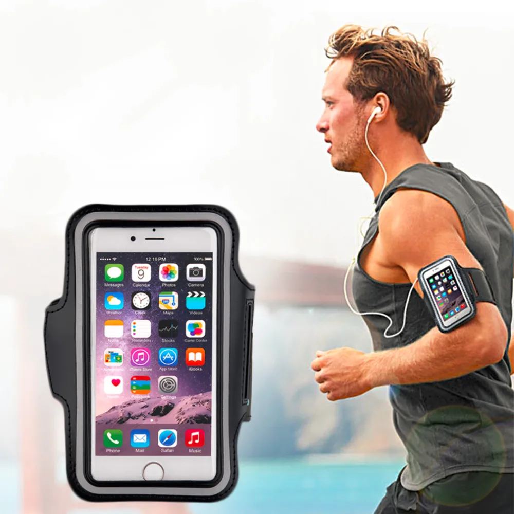 

New Waterproof Sports Running Case Workout Mobile Phone Holder Pouch For Iphone Cell Phone Arm Bag Bands Running Bag