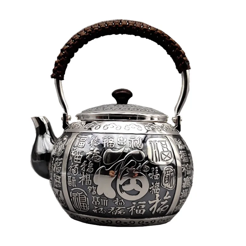 

Teapot, stainless steel teapot, silver teapot, hot water teapot, 1200ml portable teapot, kung fu tea set.